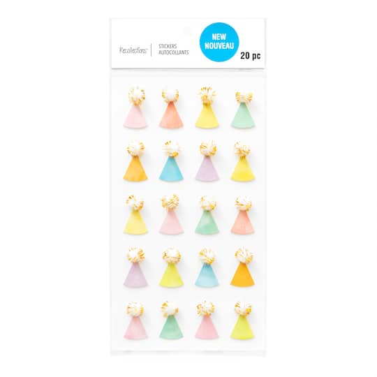 12 Packs: 20 ct. (240 total) Birthday Hat Stickers by Recollections™